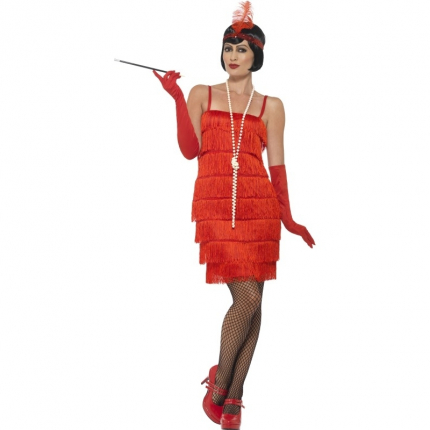 Costum carnaval femei anii 20 rosu