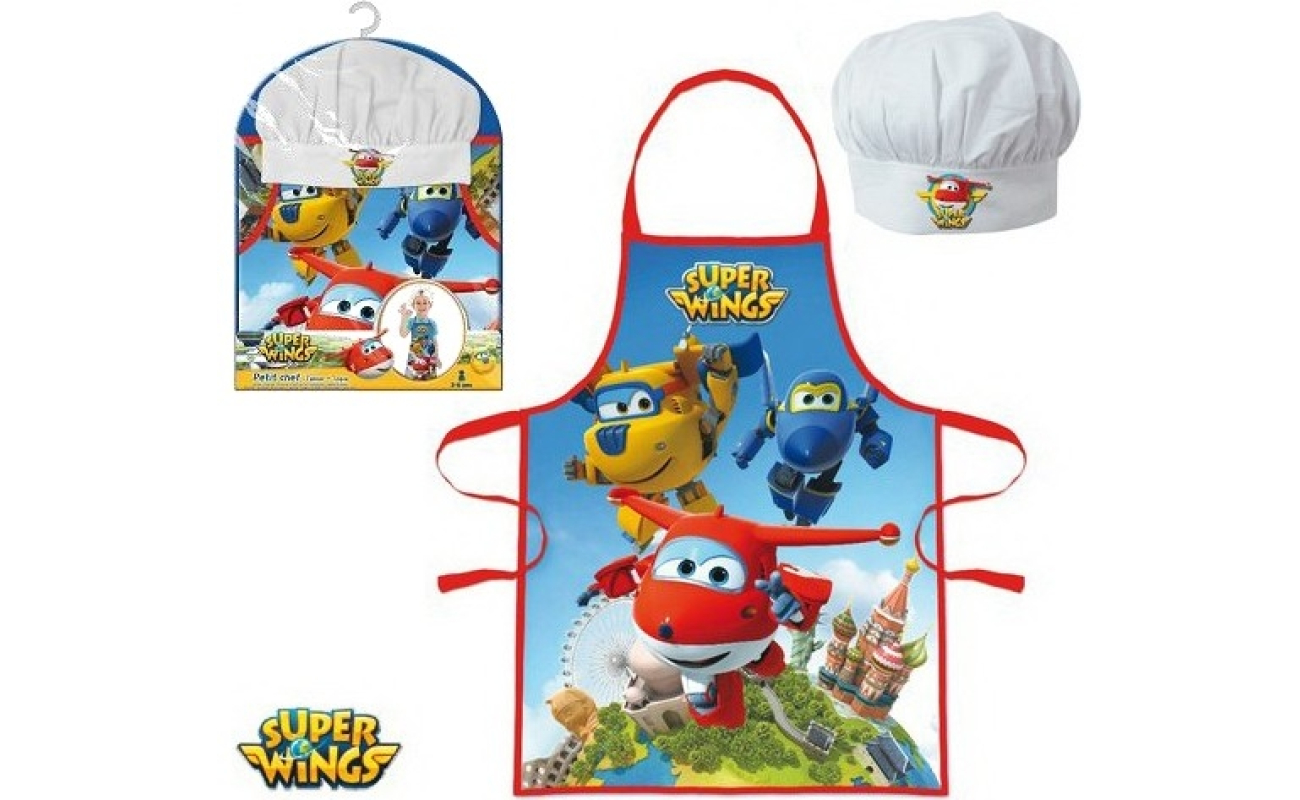 Set bucatar copii Super Wings cu albastru