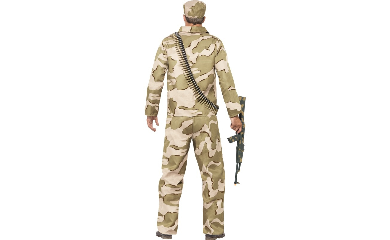 Costum carnaval barbati comando camuflaj cu sapca
