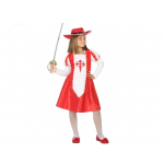 Costum carnaval fete Muschetar cu rosu