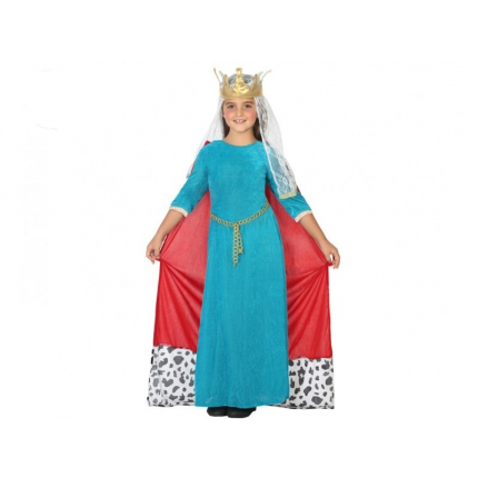 Costum carnaval fete Regina Medievala cu pelerina