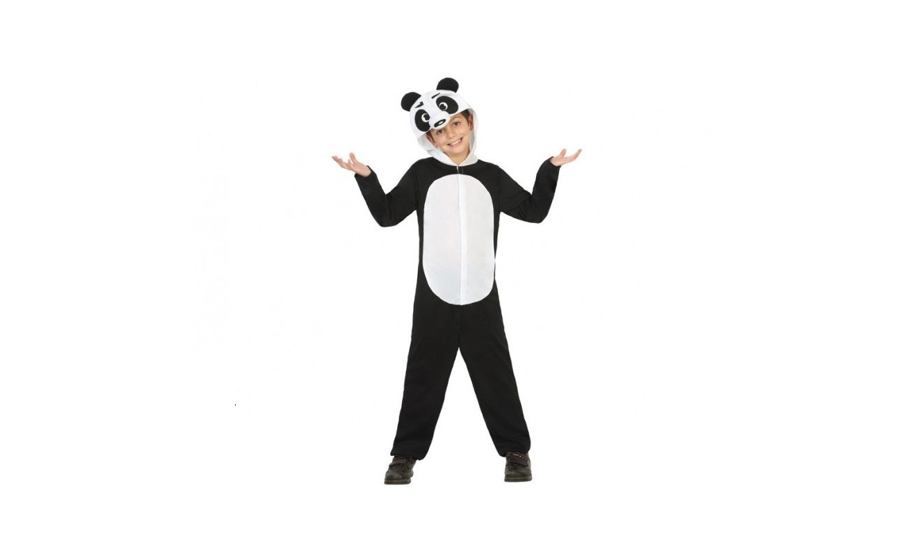 Costum carnaval copii urs Panda cu negru