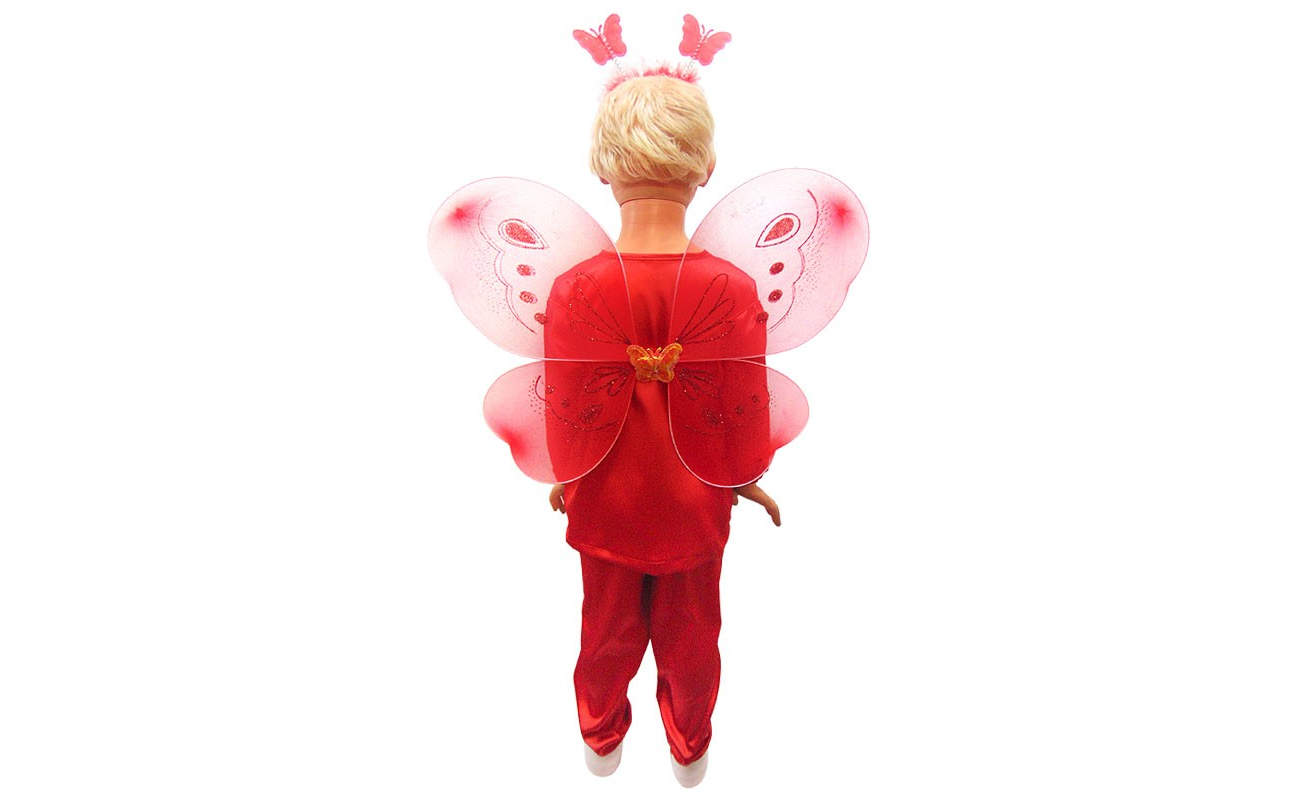 Costum carnaval baieti fluture cu rosu