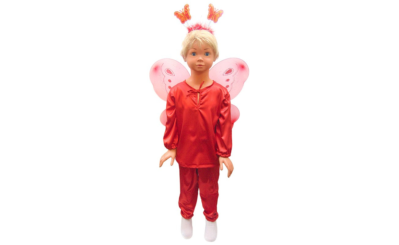 Costum carnaval baieti fluture cu rosu