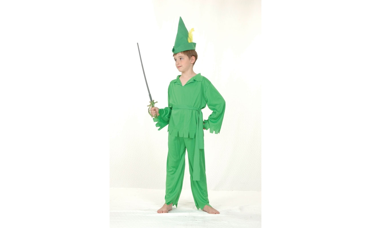 Costum carnaval baieti Peter Pan verde