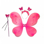 Set carnaval aripi fluture roz