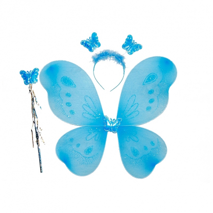 Set carnaval aripi fluture albastru
