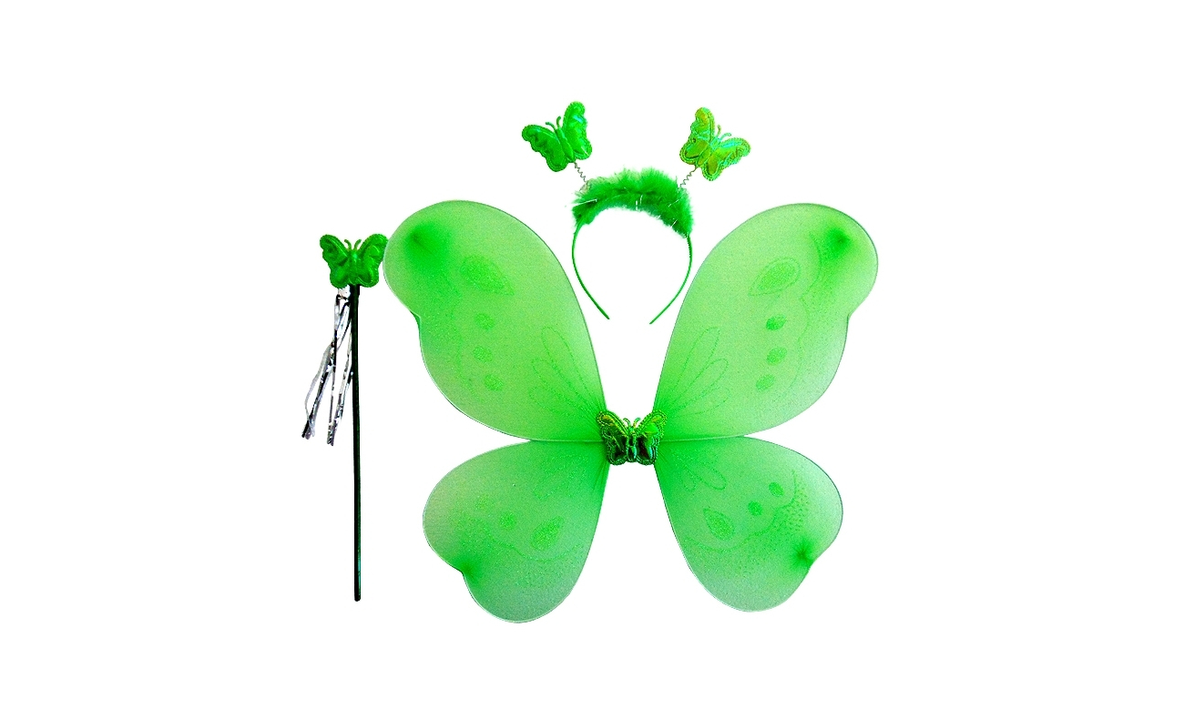 Set carnaval aripi fluture verzi