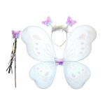 Set carnaval aripi fluture alb