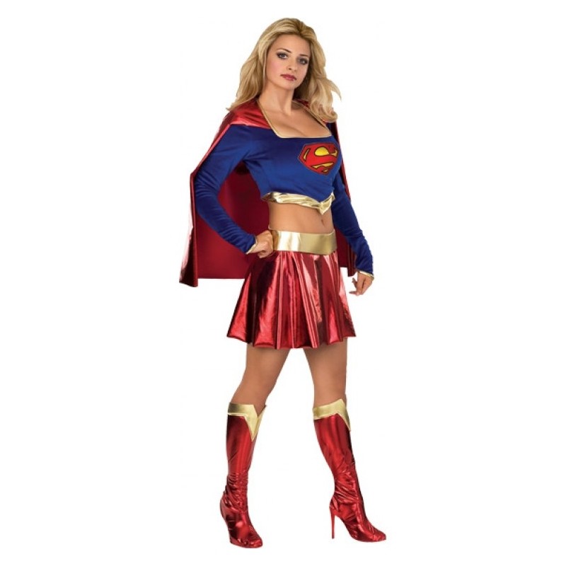 Costum carnaval adulti Supergirl cu pelerina Costum carnaval adulti Supergirl cu pelerina