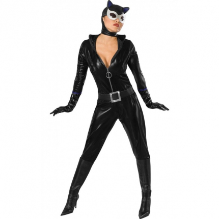 Costum carnaval adulti Catwoman cu masca