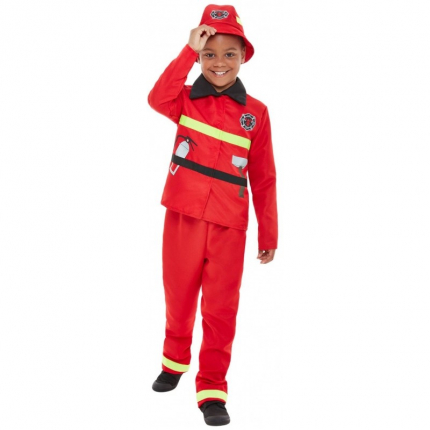Costum baieti carnaval pompier cu accesorii