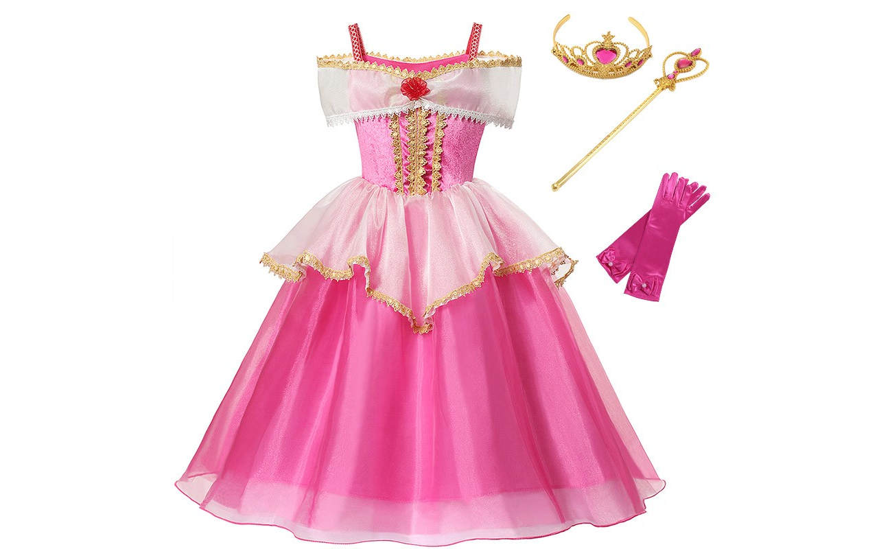 Costum carnaval fete Aurora cu manusi