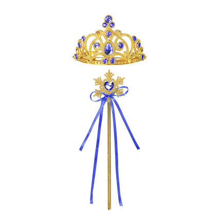 Set accesorii printesa albastru cu auriu