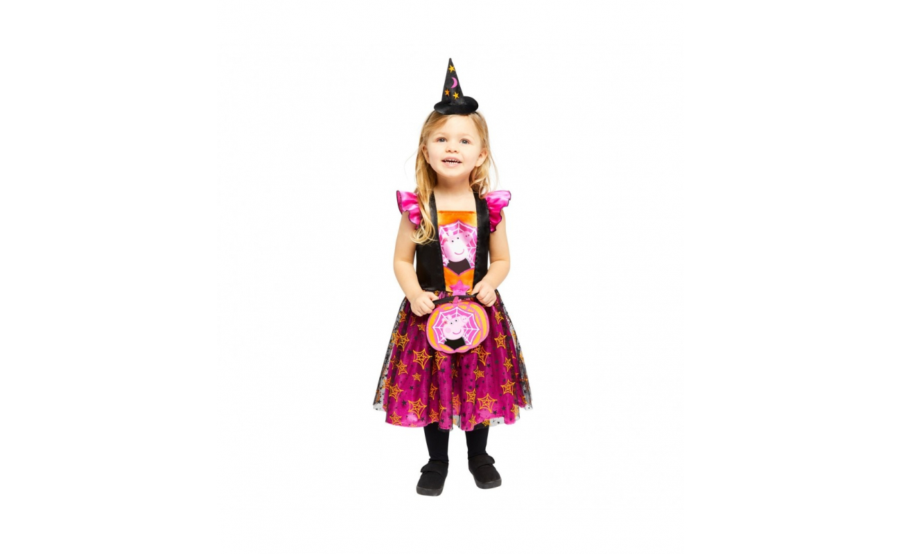 Costum carnaval fete Peppa vrajitoare cu gentuta