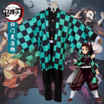 Costum Anime Cosplay Demon Slayer Tanjiro Kamado cu roba