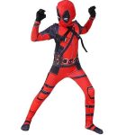 Costum carnaval copii Deadpool cu cagula