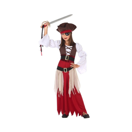 Costum carnaval fete pirata cu rosu