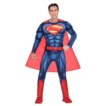 Costum carnaval adulti Superman clasic cu pelerina