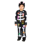 Costum Halloween copii schelet haios cu palarie