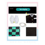 Costum Anime Cosplay Demon Slayer Tanjiro Kamado cu roba - imagine 3