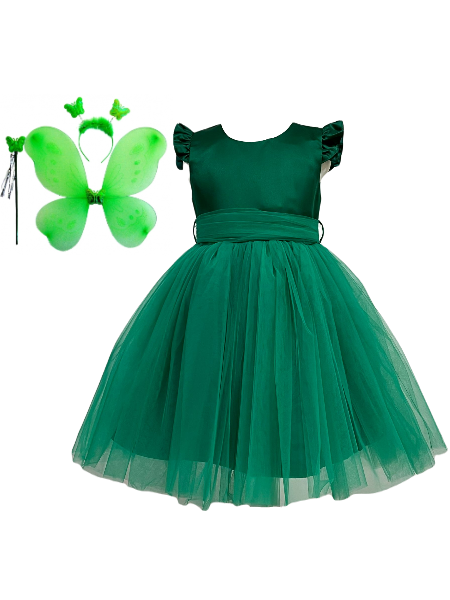 FLUTURE VERDE Costumatie fete serbare Fluture verde - imagine 1