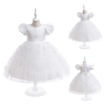 Costumatie serbare Craciun fete Fulg de nea rochita cu bentita - imagine 2
