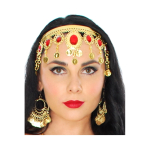 Bentita cu banuti aurii si pietre rosii