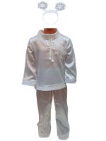 Costum Craciun baieti fulg de nea cu bentita - imagine 2