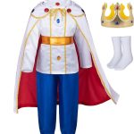 Costum copii serbare Fat-Frumos, Print cu pelerina