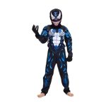 Costum carnaval copii Venom negru cu muschi
