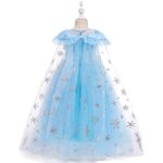 Rochie Elsa Frozen cu pelerina, albastra - imagine 2