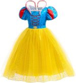 Costum carnaval fete Alba ca Zapada cu pelerina cu gluga, manusi, bagheta, coronita - imagine 4