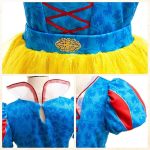 Costum carnaval fete Alba ca Zapada cu pelerina cu gluga, manusi, bagheta, coronita - imagine 5