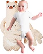Perna multifunctionala pentru bebelusi, pentru un somn linistit, pentru dezvoltarea independentei, anticolici, pentru acasa si calatorii, 3 luni-2 ani, Ursulet crem