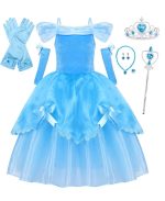 Rochie carnaval Cenusareasa cu manusi si accesorii