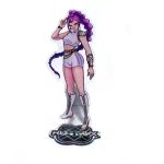 Figurina din acryl Kpop Rumi cu mov, Demon Hunters, 16 cm