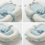 Set copii cosulet multifunctional cu manuta interactiva si set hranire, bumbac, multicolor - imagine 5