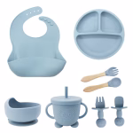 Set Cosulet Multifunctional pentru bebelusi cu Mana Interactiva si set hranire albastru, 0-2 ani - imagine 9