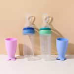 Set hranire copii Lingurita din silicon cu rezervor pentru diversificare albastru, Suzeta pentru fructe si legume verde, jucarie dentitie rosie, silicon - imagine 8