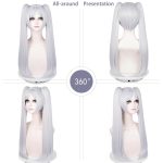 Costum Cosplay Frieren– Rochie Alba cu Pelerina, Peruca si Accesorii Complete, Frieren: Beyond Journey’s End - imagine 6