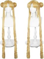Peruca Cosplay Sailor Moon – Usagi Tsukino, Blonda cu Cocuri si Codite Lungi, Anime - imagine 4