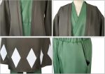 Costum Cosplay Kisuke Urahara – Bleach, Kimono Verde cu Haori si Palarie - imagine 3