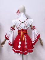 Costum fete Cosplay Hatsune Miku – Varianta Shrine Maiden Japoneza - imagine 2
