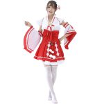 Costum fete Cosplay Hatsune Miku – Varianta Shrine Maiden Japoneza