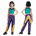 Costumatie Cosplay Zoey, Demon Hunters K‑Pop, costum si peruca, multicolor - imagine 10