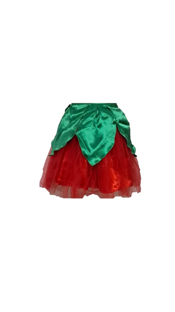 rosu 1 (2) Set serbare fete Floare, fusta si brau - imagine 1