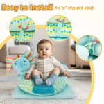 Set multifunctional 4 in 1, saltea de joaca, scaunel, tummy time, perna de alaptare, jucarii senzoriale, multicolor, portabil - imagine 3