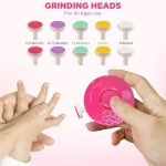 Pila electrica profesionala pentru unghii, pentru bebelusi si copii, ultra‑sigura, culori pastelate roz - imagine 4