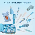 Set pentru ingrijirea copilului, 13 accesorii, cu suport portabil, culoare albastra - imagine 6
